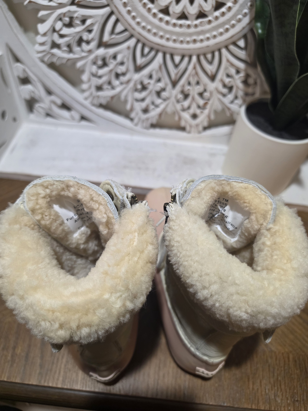 Sperry Cream and Blush Lace-Up Insulated Duck Boots Womens 7 - Picture 6 of 8